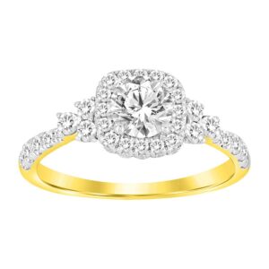 LADIES RING 1.25CT ROUND DIAMOND 14K YELLOW GOLD (SI QUALITY)