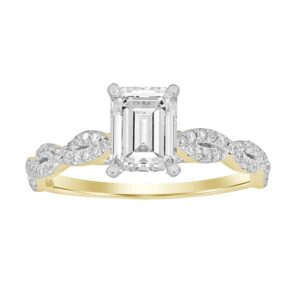 LADIES RING 1.10CT ROUND DIAMOND 14K YELLOW GOLD (SI QUALITY)