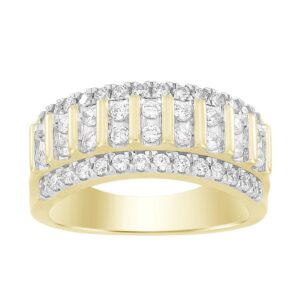 MEN'S RING 1.25CT ROUND DIAMOND 14K YELLOW GOLD