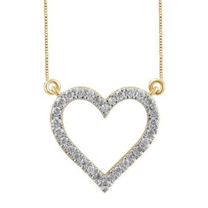 LADIES NECKLACE 0.15CT ROUND DIAMOND 10K YELLOW GOLD