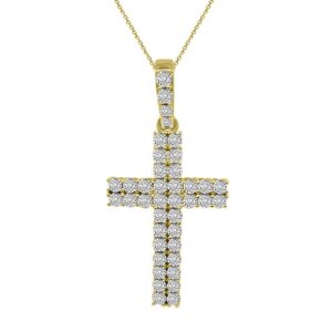 MEN'S CHARM 1.00CT ROUND DIAMOND 10K YELLOW GOLD