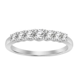 LADIES BAND 0.50CT ROUND DIAMOND 14K YELLOW GOLD (SI QUALITY)