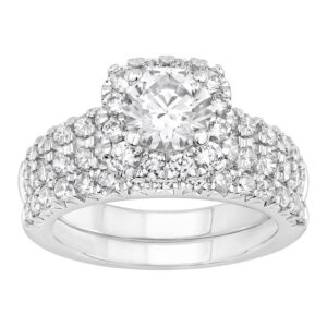 LADIES BRIDAL SET 2.35CT ROUND DIAMOND 14K YELLOW GOLD (SI QUALITY) (CENTER STONE 1.00CT ROUND DIAMOND)