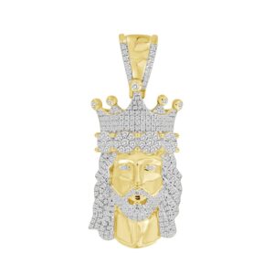 MEN'S CHARM 0.75CT ROUND DIAMOND 10K YELLOW GOLD