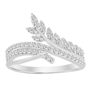 LADIES RING 0.33CT ROUND DIAMOND 14K WHITE GOLD (SI QUALITY)