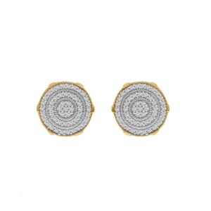 LADIES EARRINGS 0.50CT ROUND DIAMOND 10K YELLOW GOLD