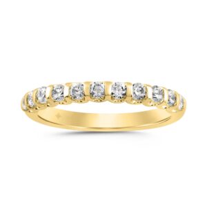 LADIES BAND 1/2CT ROUND DIAMOND 14K YELLOW GOLD