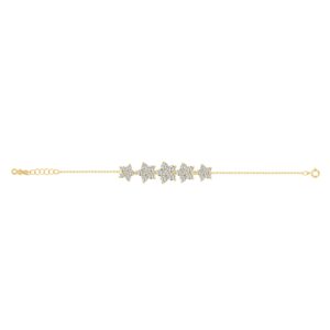 LADIES BRACELET 2 3/4CT ROUND DIAMOND 14K YELLOW GOLD