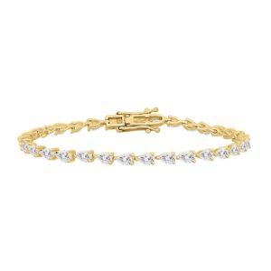 LADIES BRACELET 8 1/4CT PEAR DIAMOND 14K YELLOW GOLD