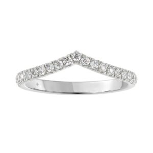 14K WHITE GOLD 1/4CT ROUND DIAMOND LADIES BAND