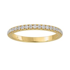 14K YELLOW GOLD 1/4CT ROUND DIAMOND LADIES BAND