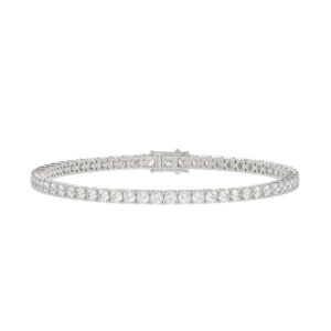 LADIES BRACELET 7CT ROUND DIAMOND 14K WHITE GOLD