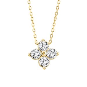 LADIES PENDANT 1CT ROUND DIAMOND 14K YELLOW GOLD