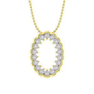 LADIES NECKLACE 0.20CT ROUND DIAMOND 10K YELLOW GOLD