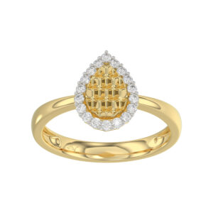 LADIES RING 0.20CT ROUND DIAMOND 10K YELLOW GOLD