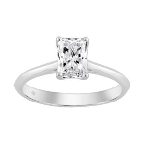 14K WHITE GOLD 1.00CT RADIANT DIAMOND LADIES SOLITAIRE RING