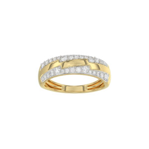 LADIES RING 0.50CT ROUND DIAMOND 14K YELLOW GOLD