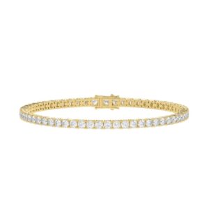 LADIES BRACELET 7CT ROUND DIAMOND 14K YELLOW GOLD