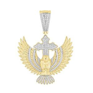 MEN'S CHARM 0.50CT ROUND DIAMOND 10K YELLOW GOLD