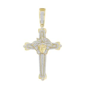 MEN'S CHARM 0.50CT ROUND DIAMOND 10K YELLOW GOLD