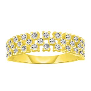 LADIES BAND 0.75CT ROUND DIAMOND 10K YELLOW GOLD