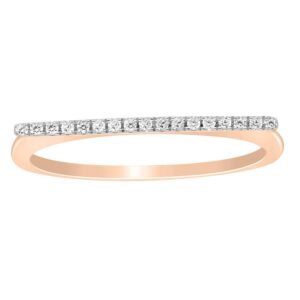 LADIES RING 0.07CT ROUND DIAMOND 10K ROSE GOLD