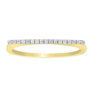 LADIES RING 0.07CT ROUND DIAMOND 10K YELLOW GOLD