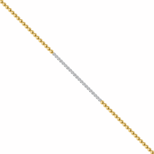 LADIES  BRACELET 1.00CT ROUND DIAMOND 14K YELLOW GOLD