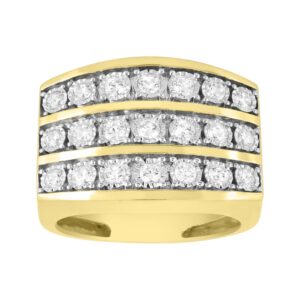 MEN'S RING 1.00CT ROUND DIAMOND 10K YELLOW GOLD