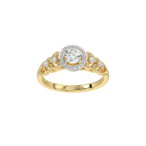LADIES RING 0.20CT ROUND DIAMOND 10K YELLOW GOLD