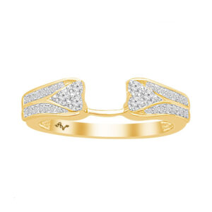 LADIES WRAP RING 0.25CT ROUND DIAMOND 14K ROSE GOLD