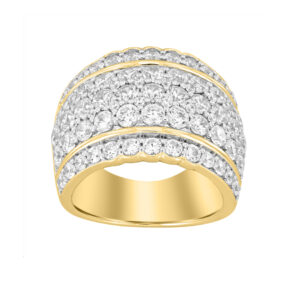 LADIES  BAND 3.75CT ROUND DIAMOND 14K YELLOW GOLD
