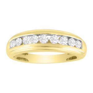 LADIES BAND 0.50CT ROUND DIAMOND 10K YELLOW GOLD
