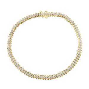 LADIES BRACELET 1.00CT ROUND DIAMOND 14K YELLOW GOLD