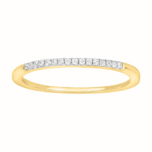 LADIES BAND ONLY 0.08CT ROUND DIAMOND 10K YELLOW GOLD