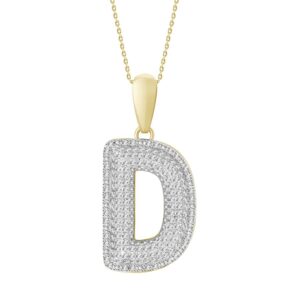 MEN'S CHARM 0.40CT ROUND DIAMOND 10K YELLOW GOLD
