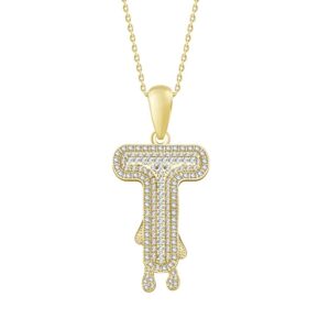 MEN'S CHARM 0.33CT ROUND DIAMOND 10K YELLOW GOLD