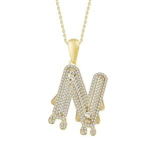 MEN'S CHARM 0.33CT ROUND DIAMOND 10K YELLOW GOLD