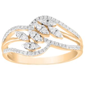 LADIES RING 0.33CT ROUND DIAMOND 10K ROSE GOLD