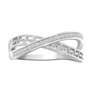 LADIES RING 0.25CT ROUND DIAMOND 10K WHITE GOLD