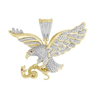 MEN'S CHARM 0.50CT ROUND DIAMOND 10K YELLOW GOLD