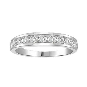 LADIES BAND ONLY 0.70CT ROUND DIAMOND 14K WHITE GOLD