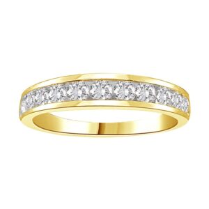 LADIES BAND 0.75CT ROUND DIAMOND 14K YELLOW GOLD