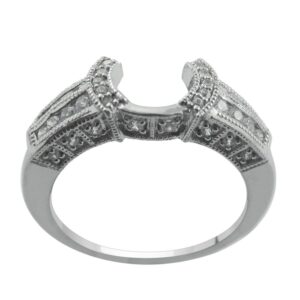 LADIES RING 0.35CT ROUND DIAMOND 14k WHITE GOLD