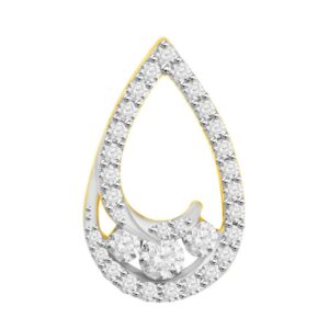LADIES PENDANT 0.35CT ROUND DIAMOND 10K YELLOW GOLD