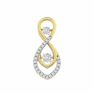 LADIES PENDANT 0.25CT ROUND DIAMOND 10K YELLOW GOLD