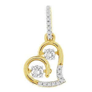 LADIES PENDANT 0.25CT ROUND DIAMOND 10K YELLOW GOLD
