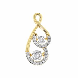 LADIES PENDANT 0.33CT ROUND DIAMOND 10K YELLOW GOLD