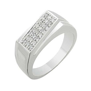 LADIES RING 0.25CT ROUND DIAMOND 14K WHITE GOLD