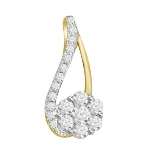 LADIES PENDANT 0.35CT ROUND DIAMOND 10K YELLOW GOLD